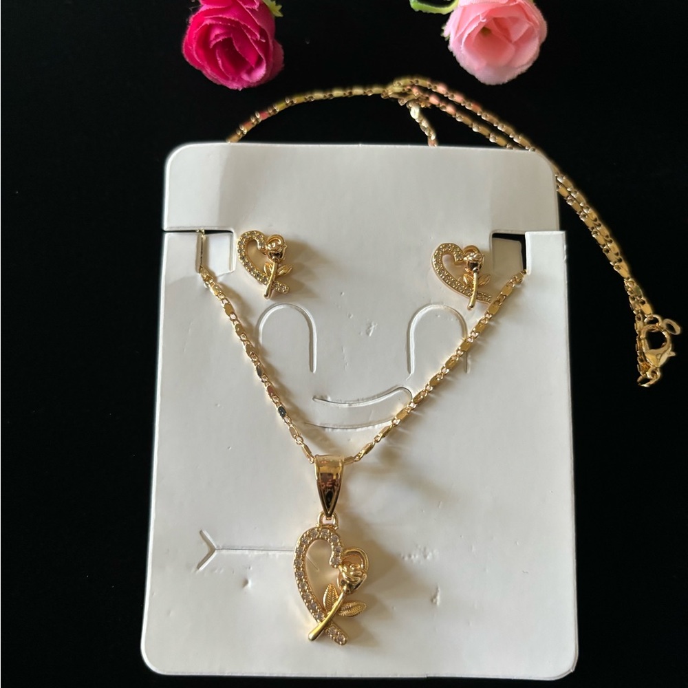 18K Gold Plated earrings & Necklace set